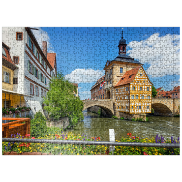 puzzleplate Old town hall on the river Regnitz 500 Jigsaw Puzzle