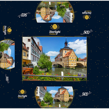 Old town hall on the river Regnitz 500 Jigsaw Puzzle box 3D Modell