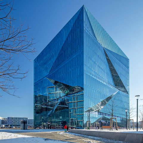 cube berlin, office building at Washingtonplatz in winter 1000 Jigsaw Puzzle 3D Modell