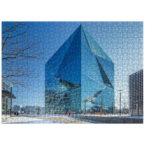 puzzleplate cube berlin, office building at Washingtonplatz in winter 500 Jigsaw Puzzle