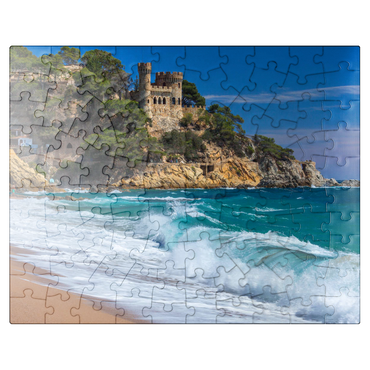 puzzleplate Coast of Lloret de Mar, Costa Brava, Catalonia, Spain 100 Jigsaw Puzzle
