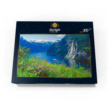 Geiranger Fjord and Seven Sisters Waterfall, Central Norway, Norway 100 Jigsaw Puzzle box view1
