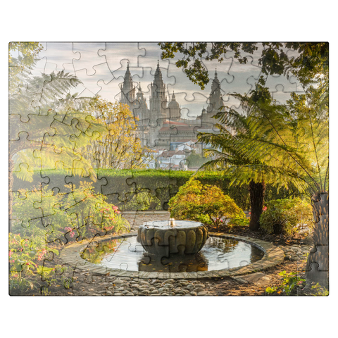 puzzleplate View from Parque da Alameda to the Cathedral of Santiago de Compostela, Camino Francés 100 Jigsaw Puzzle