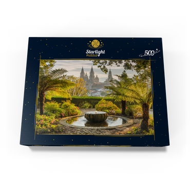 View from Parque da Alameda to the Cathedral of Santiago de Compostela, Camino Francés 500 Jigsaw Puzzle box view1