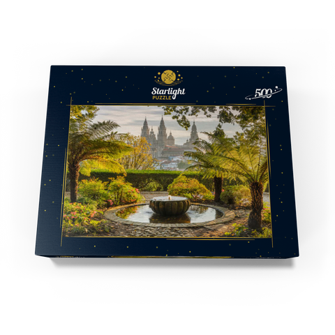 View from Parque da Alameda to the Cathedral of Santiago de Compostela, Camino Francés 500 Jigsaw Puzzle box view1