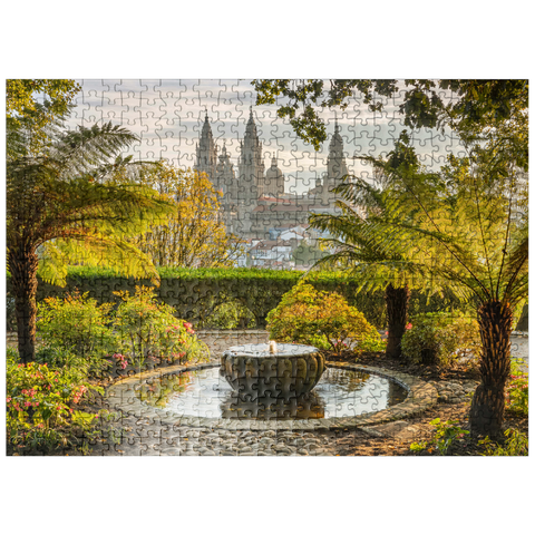 puzzleplate View from Parque da Alameda to the Cathedral of Santiago de Compostela, Camino Francés 500 Jigsaw Puzzle