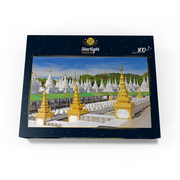 Stupas of Sandamuni Pagoda, Mandalay, Myanmar (Burma) 100 Jigsaw Puzzle box view1