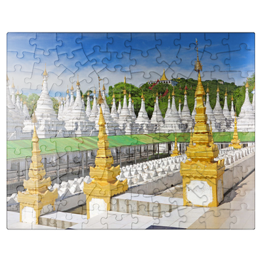 puzzleplate Stupas of Sandamuni Pagoda, Mandalay, Myanmar (Burma) 100 Jigsaw Puzzle
