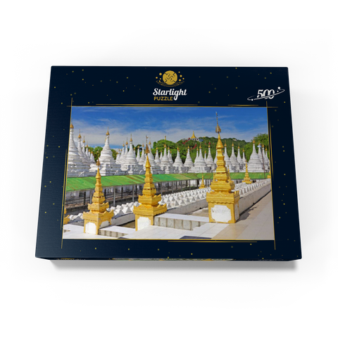 Stupas of Sandamuni Pagoda, Mandalay, Myanmar (Burma) 500 Jigsaw Puzzle box view1