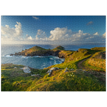 puzzleplate Coastal Path, coastal path at The Rumps near Polzeath, north coast, Cornwall, England 1000 Jigsaw Puzzle