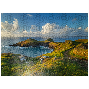 puzzleplate Coastal Path, coastal path at The Rumps near Polzeath, north coast, Cornwall, England 500 Jigsaw Puzzle