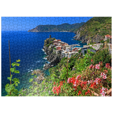 puzzleplate Coastal landscape with view of Vernazza, Italian Riviera, Cinque Terre, Liguria, Italy 500 Jigsaw Puzzle