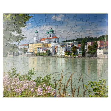 puzzleplate Inn River with St. Stephen's Cathedral in Passau, Lower Bavaria, Bavaria, Germany 100 Jigsaw Puzzle