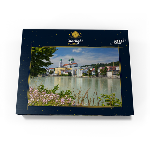 Inn River with St. Stephen's Cathedral in Passau, Lower Bavaria, Bavaria, Germany 500 Jigsaw Puzzle box view1