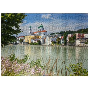 puzzleplate Inn River with St. Stephen's Cathedral in Passau, Lower Bavaria, Bavaria, Germany 500 Jigsaw Puzzle
