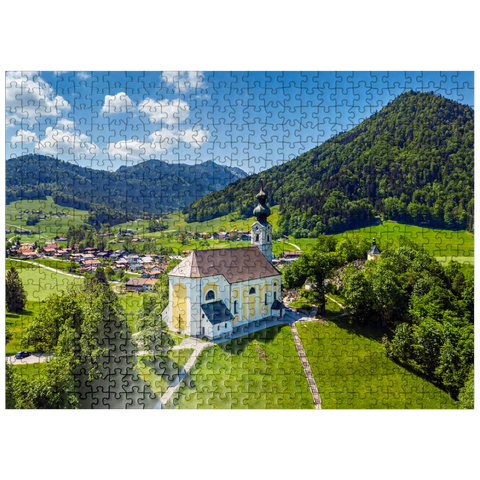 puzzleplate Parish church St. George in Ruhpolding, Chiemgau 500 Jigsaw Puzzle