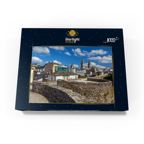 Roman city wall of Lugo with the Cathedral of Santa Maria, Camino de Santiago 1000 Jigsaw Puzzle box view1