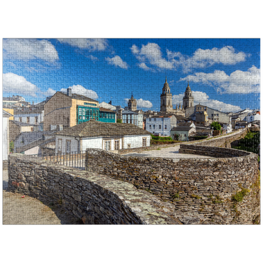 puzzleplate Roman city wall of Lugo with the Cathedral of Santa Maria, Camino de Santiago 1000 Jigsaw Puzzle