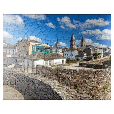 puzzleplate Roman city wall of Lugo with the Cathedral of Santa Maria, Camino de Santiago 100 Jigsaw Puzzle