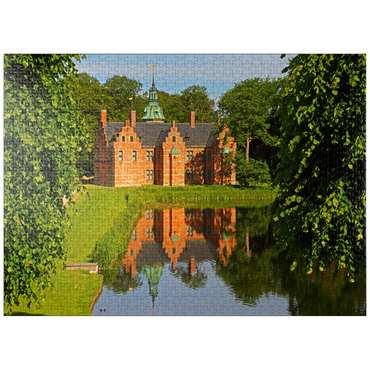 puzzleplate Castle pavilion in the park of Frederiksborg moated castle, Hilleröd, Zealand, Denmark 1000 Jigsaw Puzzle