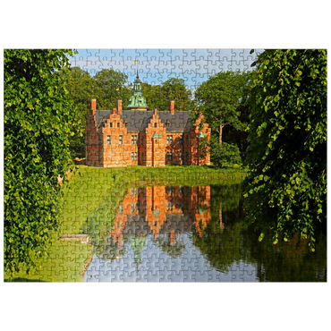 puzzleplate Castle pavilion in the park of Frederiksborg moated castle, Hilleröd, Zealand, Denmark 500 Jigsaw Puzzle
