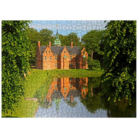 puzzleplate Castle pavilion in the park of Frederiksborg moated castle, Hilleröd, Zealand, Denmark 500 Jigsaw Puzzle