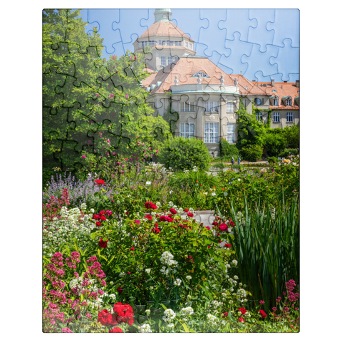 puzzleplate Botanical garden at the time of the rose blossom, Munich 100 Jigsaw Puzzle