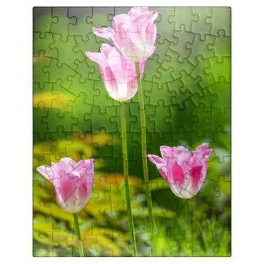 puzzleplate Tulips in a home garden 100 Jigsaw Puzzle