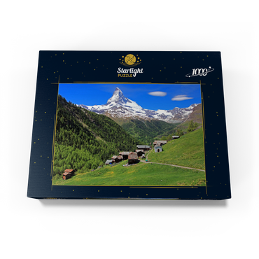 Hamlet Findeln against Matterhorn (4478m), Zermatt, Canton Valais, Switzerland 1000 Jigsaw Puzzle box view1