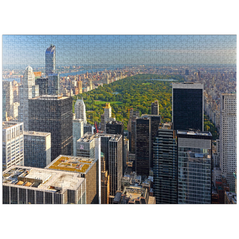 puzzleplate View from Rockefeller Center over Central Park, Manhattan, New York City, USA 1000 Jigsaw Puzzle