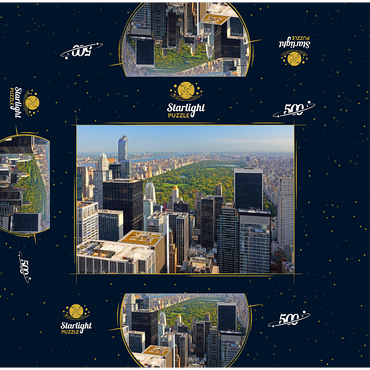 View from Rockefeller Center over Central Park, Manhattan, New York City, USA 500 Jigsaw Puzzle box 3D Modell