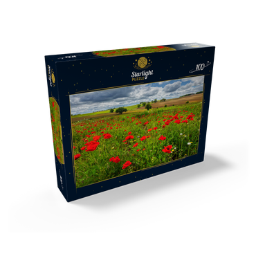 Poppy meadow near La Romieu 100 Jigsaw Puzzle box view1