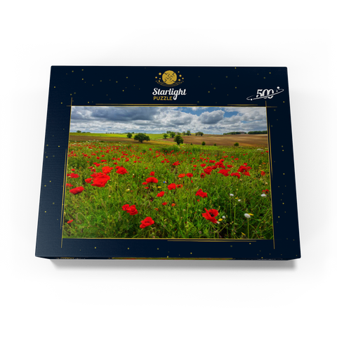 Poppy meadow near La Romieu 500 Jigsaw Puzzle box view1