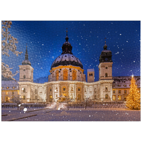 puzzleplate Ettal Monastery at Christmas Time 1000 Jigsaw Puzzle