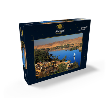 Nubian village on Elephantine Island overlooking the Nile, Aswan, Egypt 1000 Jigsaw Puzzle box view1