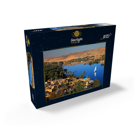 Nubian village on Elephantine Island overlooking the Nile, Aswan, Egypt 1000 Jigsaw Puzzle box view1