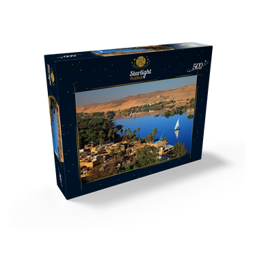 Nubian village on Elephantine Island overlooking the Nile, Aswan, Egypt 500 Jigsaw Puzzle box view1