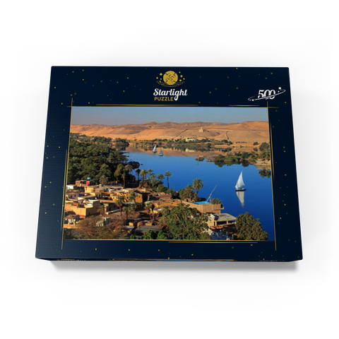 Nubian village on Elephantine Island overlooking the Nile, Aswan, Egypt 500 Jigsaw Puzzle box view1
