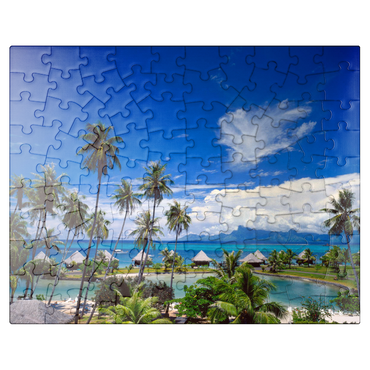 puzzleplate Beachcomber Hotel on Tahiti Island, French Polynesia, South Seas 100 Jigsaw Puzzle