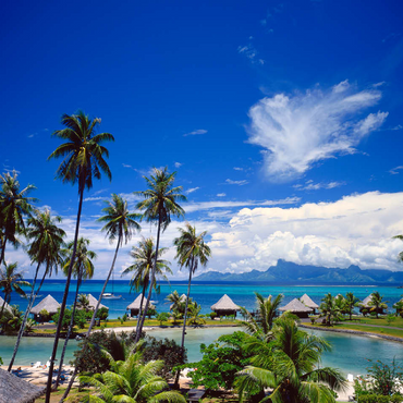 Beachcomber Hotel on Tahiti Island, French Polynesia, South Seas 100 Jigsaw Puzzle 3D Modell