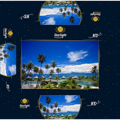Beachcomber Hotel on Tahiti Island, French Polynesia, South Seas 100 Jigsaw Puzzle box 3D Modell