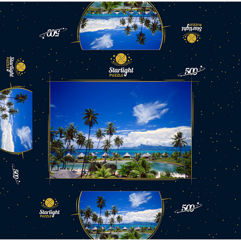Beachcomber Hotel on Tahiti Island, French Polynesia, South Seas 500 Jigsaw Puzzle box 3D Modell