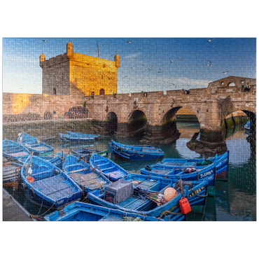 puzzleplate Portuguese fortress with the fishing port in the morning 1000 Jigsaw Puzzle