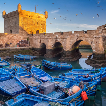 Portuguese fortress with the fishing port in the morning 1000 Jigsaw Puzzle 3D Modell