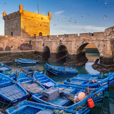 Portuguese fortress with the fishing port in the morning 100 Jigsaw Puzzle 3D Modell