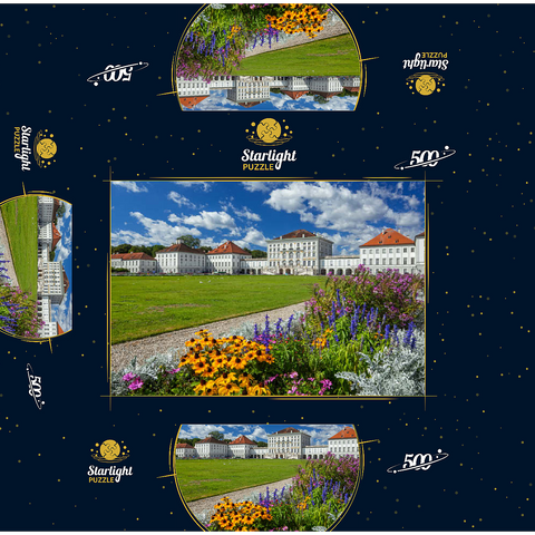 Palace park with the Nymphenburg Palace 500 Jigsaw Puzzle box 3D Modell