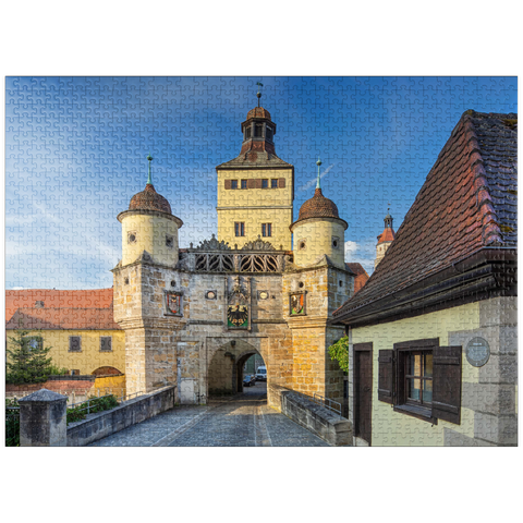 puzzleplate City fortification with the Ellinger Gate 1000 Jigsaw Puzzle