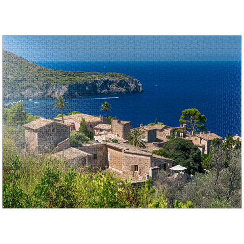 puzzleplate View over Lluc Alcari into the Cala de Deia, Mallorca, Balearic Islands, Spain 1000 Jigsaw Puzzle