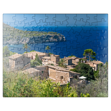puzzleplate View over Lluc Alcari into the Cala de Deia, Mallorca, Balearic Islands, Spain 100 Jigsaw Puzzle