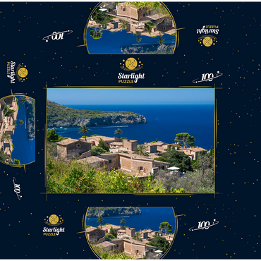 View over Lluc Alcari into the Cala de Deia, Mallorca, Balearic Islands, Spain 100 Jigsaw Puzzle box 3D Modell